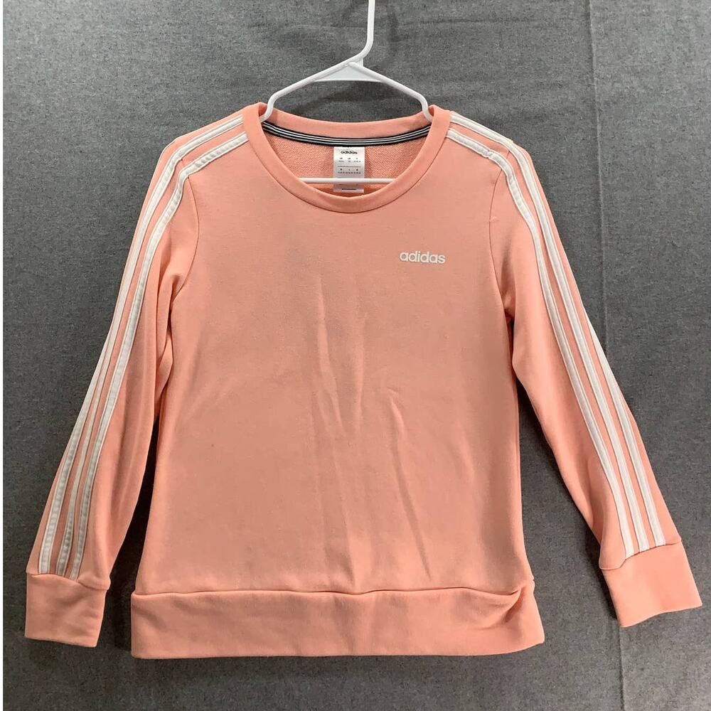 Adidas Sweater Womens Extra Small Orange Pullover Long Sleeve Round Neck